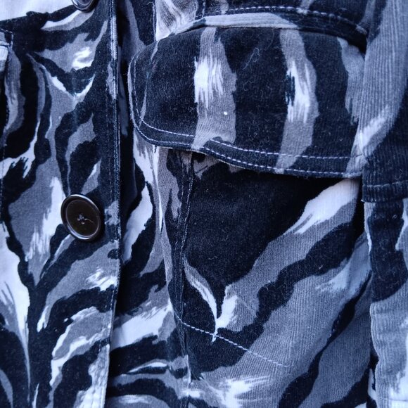 C Concept black white and gray abstract women's coat size 4 - Picture 5 of 10